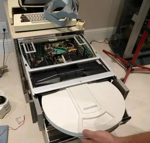 A 14" 2.5MB hard drive. This one is from a Palo Alto computer, but Wang had something quite similar