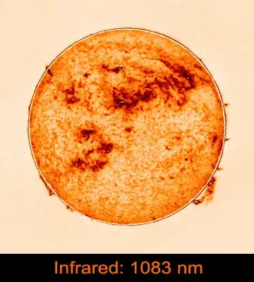 Sun in various parts of the spectrum